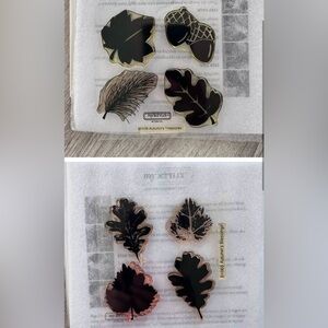 Autumn leaves Close to my Heart acrylic stamps